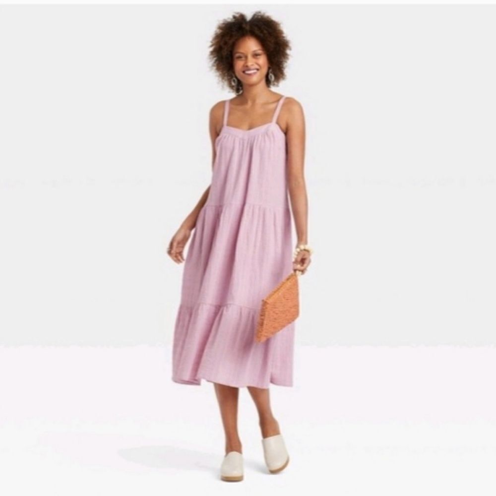 Knox Rose Light Pink Tiered Maxi Dress
